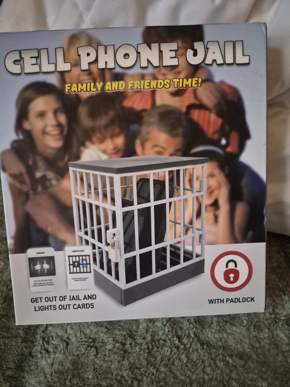 Cell Phone Jail Locker with Padlock - White
